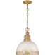 Alison 1 Light 12 inch Vintage Gold Pendant Ceiling Light in Antique Ivory, Medium